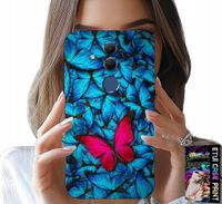 ETUI DO HUAWEI MATE 20 LITE - NIEBIESKIE MOTYLKI, MOTYL, KOBIECE WZORY