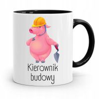 Kubek Czarny Budowlańca Majstra Fachowca Prezent Z Nadrukiem Ze Zdjęciem