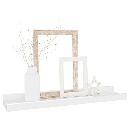 Półki ścienne 2 szt. połysk białe 40x9x3cm VidaXL na Arena.pl