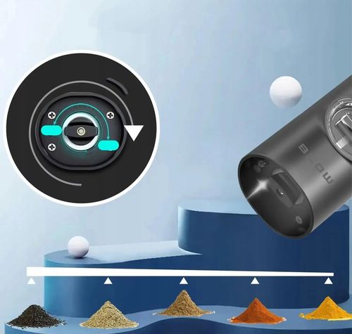 ELEKTRYCZNY MŁYNEK DO SOLI I PIEPRZU PRZYPRAW REGULACJA PODSTAWKA na Arena.pl