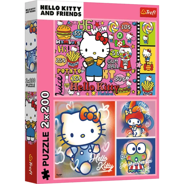 ND01_248021 PUZZLE 2x200 Hello Kitty i przyjaciel zdjęcie 1
