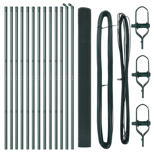 Ogrodzenie z słupkami Zielony 1.5 x 25 m Stal na Arena.pl