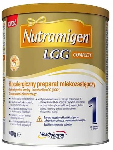 NUTRAMIGEN 1 LGG COMPLETE 400 gram preparat mlekozastępczy na Arena.pl