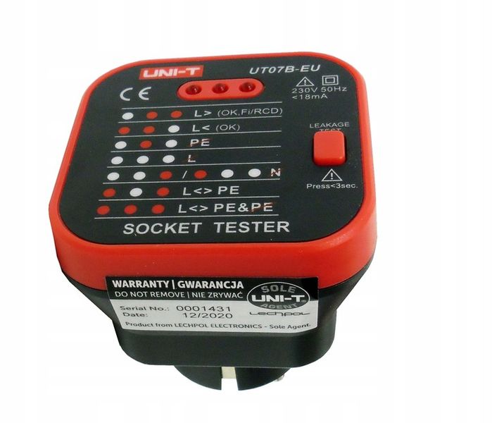 Wskaźnik sieci 230 V AC Uni-T UT07B-EU zdjęcie 12