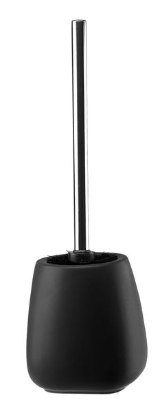 Szczotka WC z pojemnikiem PASTELLO ceramika czarny matowy zdjęcie 1