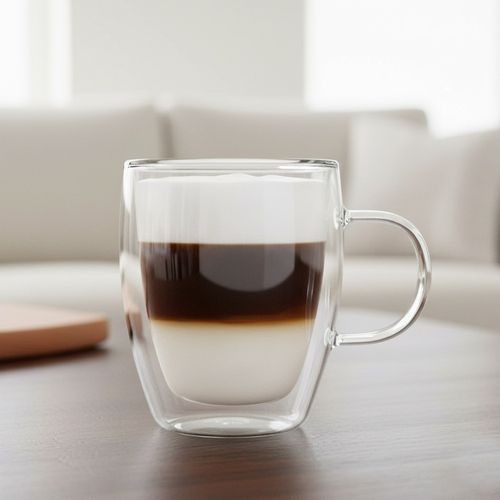 Szklanka Termiczna z Podwójną Ścianką do Kawy Herbaty Latte Napojów 300 ml na Arena.pl