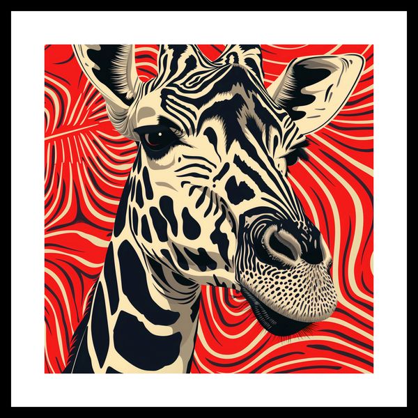 Plakat 30x30cm Wzrok Żyrafy zdjęcie 3