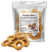 Przysmaki dla psa miękkie krążki ze skóry wołowej z kurczakiem - Donut 500g