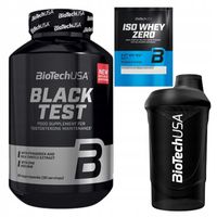 BIOTECH BLACK TEST 90 KAPS +BIOTECH ISO WHEY ZERO 25 G + SHAKER WAVE 600 ML