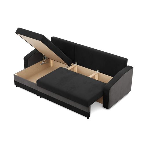 Narożnik uniwersalny, mikrofaza, AURELO, 231x140x92 cm, szary | TYLETEGOTU na Arena.pl