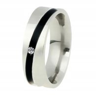 PIERŚCIONEK OBRĄCZKA STAL ASYMETRYCZNA 22