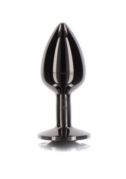 Butt Plug With Diamond Jewel L Black zdjęcie 3