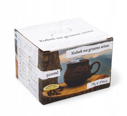 Komplet 2x KUBEK kamionkowy DO GRZAŃCA na grzane wino piwo zestaw do wina na Arena.pl