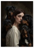 Plakat pieski portret rottweiler 70x100 cm