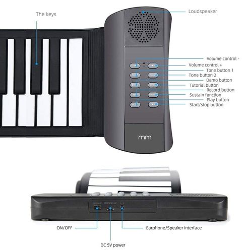 Zwijany Keyboard - Przenośne Pianino dla Dziecka na Arena.pl