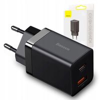 BASEUS SZYBKA ŁADOWARKA SIECIOWA USB / USB C 30W 3A UNIWERSALNA DO TELEFONU