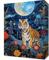 Obraz 30x40cm Tygrys w Ogrodzie Gwiazd