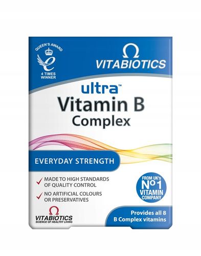 VITABIOTICS Ultra WITAMINA B Complex WITAMINA B1, B2, B3, B6, B12 60 tab. na Arena.pl