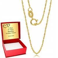 Złoty Łańcuszek 585 Złoto Singapur dla kobiety skręcony