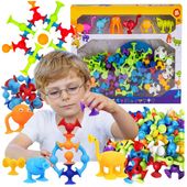 KLOCKI KONSTRUKCYJNE EDUKACYJNE PRZYSSAWKI 96 el