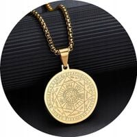 Amulet 7 Aniołów Archaniołów Amulet Pieczęć 316L Złoty Talizman