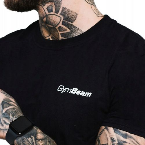 KOSZULKA SPORTOWA MĘSKA TRENINGOWA FITNESS T-SHIRT FIT - GymBeam L czarna na Arena.pl