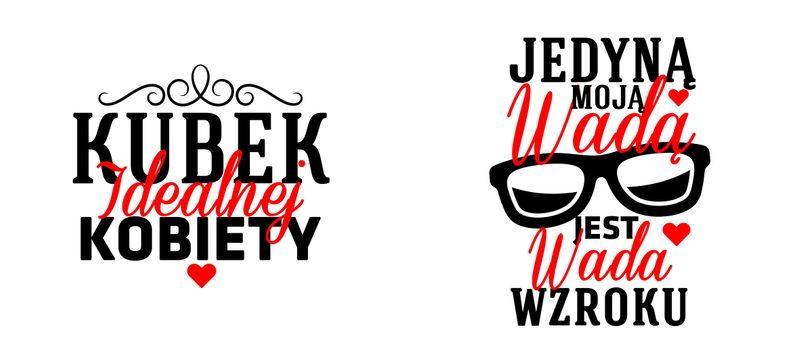 Kubek dla niej Kubek dla kobiety Jedyną moją wadą jest wada Wzroku - 330 ml - biały zdjęcie 2