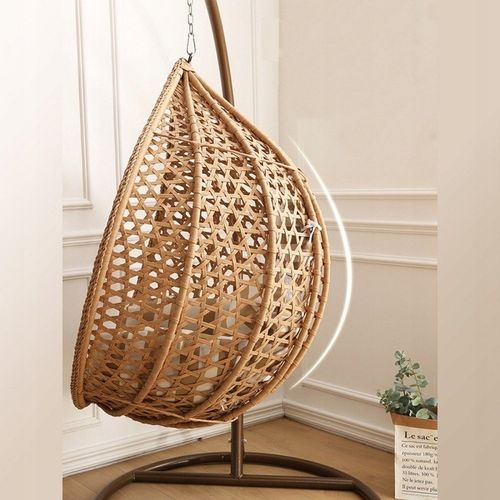 Fotel wiszący huśtawka kokon z poduszkami w pasy KR28 na Arena.pl