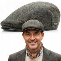 Kaszkiet Męski Zimowy Ocieplany Czapka PREMIUM 100% WEŁNIANA Pako Jeans