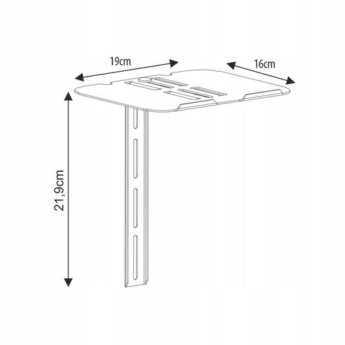 PÓŁKA POD TUNER DVB-T2 DEKODER DVD PILOTY ŚCIENNA LUB MONTOWANA NA TV na Arena.pl