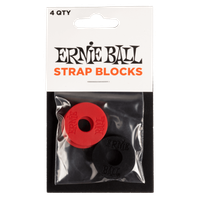 Zabezpieczenie paska Strap Blocks Ernie Ball 4603 4 szt. Czerwone Czarne