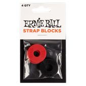 Zabezpieczenie paska Strap Blocks Ernie Ball 4603 4 szt. Czerwone Czarne