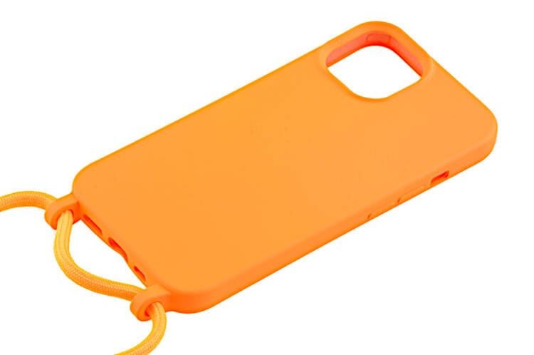 Etui ze sznurkiem RCK do Apple iPhone 14 pomarańczowy zdjęcie 2