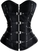 SEXY Damski gorset Rock Boned, satynowy z klamrami rozmiar XXL i 3XL