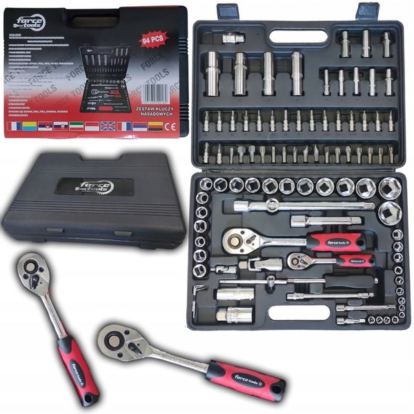 Zestaw kluczy nasadowych w walizce 94 el. Bity zdjęcie 1