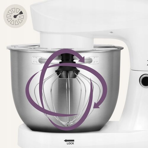 BIAŁY ROBOT PLANETARNY KUCHENNY 15W1 WIELOFUNKCYJNY 5,2L BIAŁY 10 TRYBÓW na Arena.pl