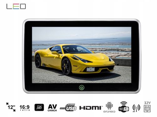 Monitor zagłówkowy 12'' FHD ANDROID WiFi BT HDMI na Arena.pl