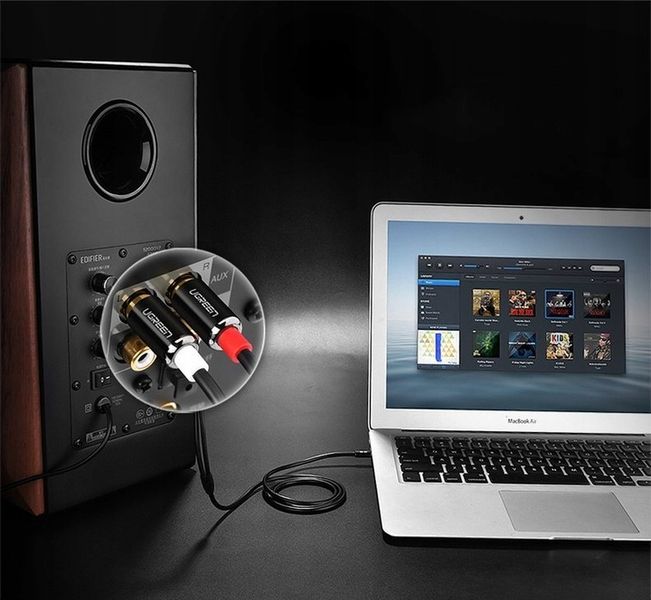 UGREEN KABEL PRZEWÓD AUDIO 3,5MM MINI JACK-2RCA 2M zdjęcie 11