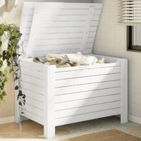 Skrzynia z wiekiem RANA, biała, 100x49x54 cm, drewno sosnowe