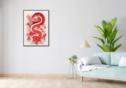 Plakat 67,5x95cm Czerwony Smok na Arena.pl