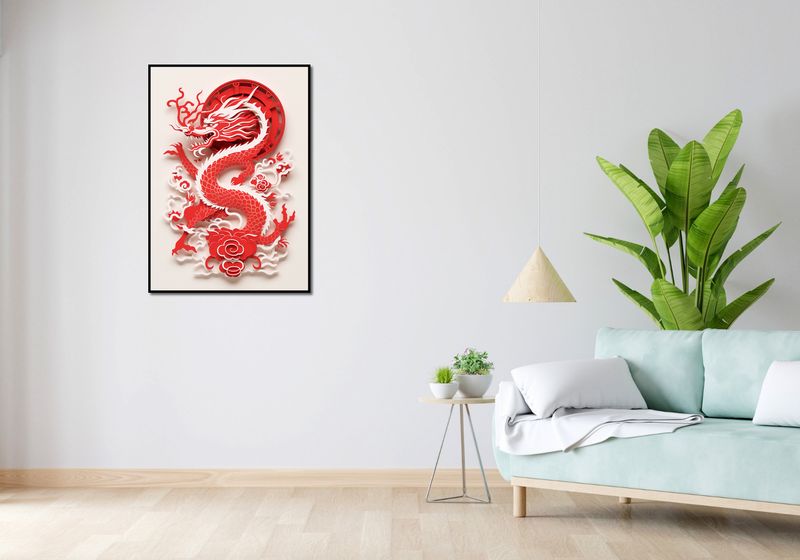 Plakat 67,5x95cm Czerwony Smok zdjęcie 4