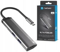 Hub USB Natec Fowler Slim USB-C - 2xUSB / HDMI