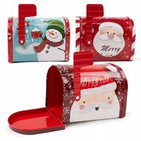 ŚWIĄTECZNE SKRZYNKI POJEMNIKI NA CIASTECZKA PIERNICZKI CUKIERKI METALOWE