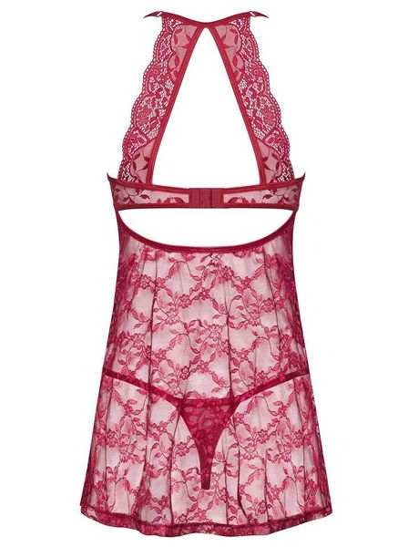 Czerwona, Koronkowa Babydoll i Stringi - Obsessive Ivetta S/M zdjęcie 4