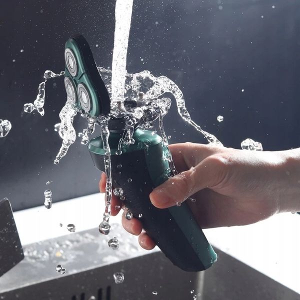 GOLARKA MĘSKA TRYMER MASZYNKA DO BRODY GŁOWY 3W1 ZIELONA Z AKUMULATOREM zdjęcie 5