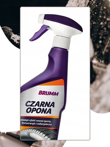 CZERNIDŁO DO OPON BRUMM NABŁYSZCZA PIELĘGNUJE KONSERWUJE ATOMIZER 450 ml na Arena.pl