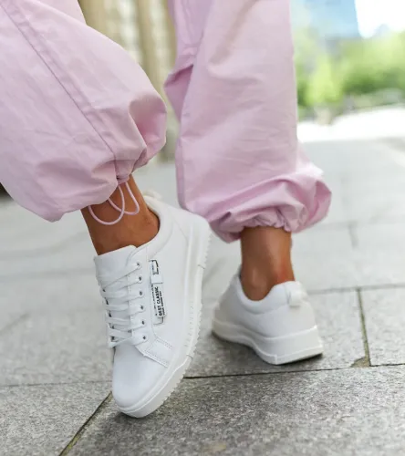 Białe sneakersy eko skóra Brecht 39 na Arena.pl