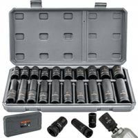 NASADKI UDAROWE HEX 1/2 CR-V 20SZT 38MM 78MM DO KLUCZA UDAR WALIZKA ZESTAW