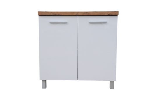 Szafka łazienkowa 50 cm / biała / biały połysk / stojąca / pod umywalkę na Arena.pl