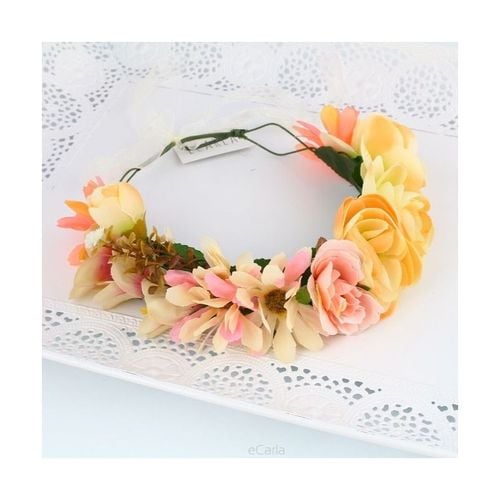 wianek, opaska do włosów z kwiatów, delikatny wianuszek boho w1k na Arena.pl